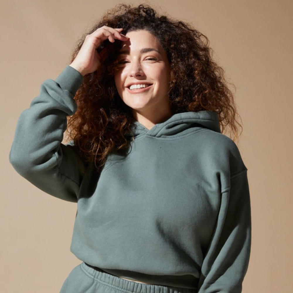 Piper Crop Hoodie (Olive)